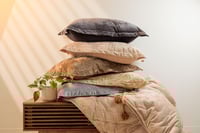 مفرش دايموند شتوي مزدوج فاخر مخمل بيج عدد القطع 3