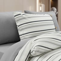 مفرش إشراقة مفرد ونص قطن رصاصي عدد القطع 4