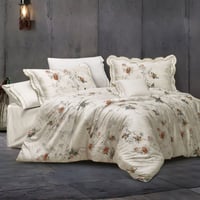 مفرش دانيا مزدوج قطن بيج برسومات الزهور عدد القطع...