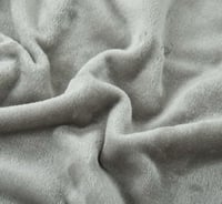 بطانية شتوي مخمل ناعم بترولي فاتح.,