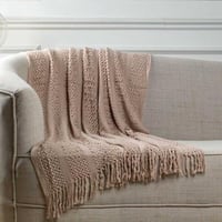 بطانية دان شال خفيفة بيج غامق مقاس 130 × 170سم