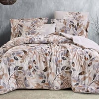 مفرش سندريلا شتوي مزدوج مخمل و فرو بيج و كريمي برس...