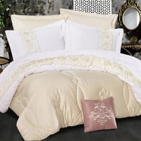 مفرش رنيم صيفي مزدوج فاخر قطن مطرز سكري عدد القطع...