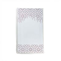 سجادة صلاة أبيض وأحمر مقاس 70x120 سم