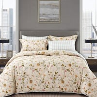 مفرش سمر لاند صيفي مزدوج برسومات الزهور بيج عدد ال...