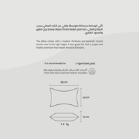 وسادة بلانكا فوم أبيض رصاصي