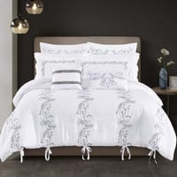 مفرش ساندال صيفي مزدوج أبيض جاكارد فاخر عدد القطع...