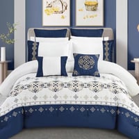 مفرش هاردلي صيفي مزدوج فاخر مطرز أبيض عدد القطع 10