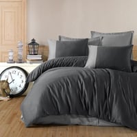 مفرش بيور صيفي مزدوج تركي رصاصي عدد القطع 9