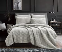 مفرش كويلا شتوي فرو مضغوط مزدوج رصاصي عدد القطع 6