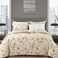 مفرش سمر لاند صيفي مفرد و نص برسومات الزهور بيج عد...