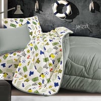 مفرش امري أطفال صيفي مفرد و نص تيفاني عدد القطع 4