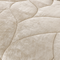 مفرش سها شتوي مخمل مزدوج بيج عدد القطع 6