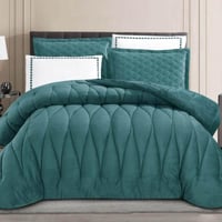 مفرش أمستردام شتوي فاخر مزدوج مخمل وفرو تركواز عدد...