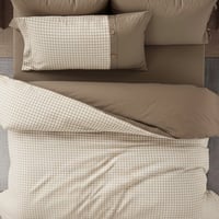 مفرش إشراقة مفرد ونص قطن بني فاتح عدد القطع 4