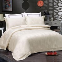 مفرش إيترو صيفي مقاس جاكارد فاخر كريمي