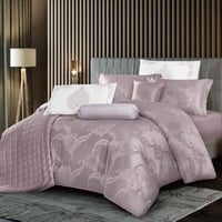 مفرش بانا صيفي مفرد ونص جاكارد فاخر ليلكي عدد القط...