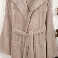 روب نداف بقبعة - قطن 100% فاخر - تركي - بيج عدد ال...