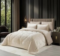 مفرش سها شتوي مفرد ونص بيج عدد القطع 4