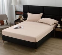 طقم شرشف شارم مطاط صيفي بيج