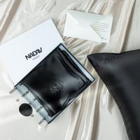 غطاء وسادة نداف حرير أسود 75x50 سم