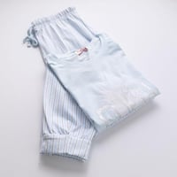 طقم بيجامة بناتي صيفية سماوي