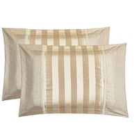 مفرش لافيتا الفاخر مزدوج قطن جاكارد مطرز بيج ذهبي...