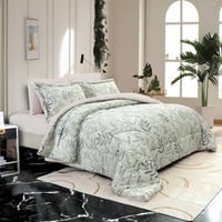 مفرش منال شتوي فاخر كوين مقاس 200X150 سم مخمل أبيض...