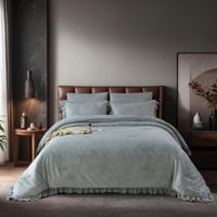 مفرش أماني شتوي فرو رصاصي