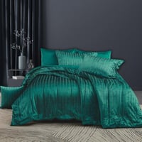 مفرش كاثرين شتوي مفرد و نص مخمل أخضر عدد القطع5