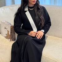 عباية سمو الملكية تطريز فضي