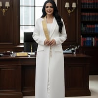 عباية سمو باللون الأبيض