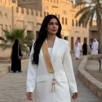 عباية سمو باللون الأبيض