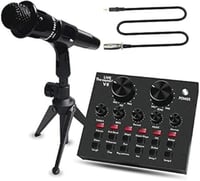 مجموعة ميكروفون سلكي مع حامل V8-E300