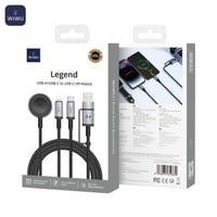 سلك شحن ساعه ابل ومنفذ تايب سي ومنفذ لايتنج 3*1 WI...