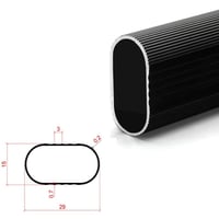 ماصورة بيضاوي المنيوم طول 3 متر