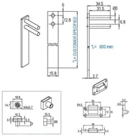 قفل اثاث خشب خابور القطر Ø16.5