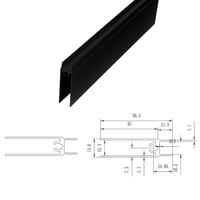 إطار سفلي طول 6 متر لون أسود  502313032