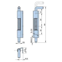 مزلاج زنبركي أفقي متين