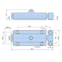 مزلاج دفع منزلق من الفولاذ