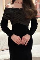 فستان سهرة أنيق لون اسود