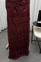 فستان سهره توب بالترتر لون ون برغندي