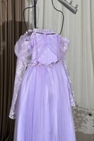 فستان سهره أوف شولدر لون موف