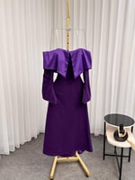 فستان بنفسجي كريب