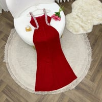 فستان عنابي