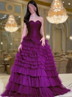 فستان سهره تل طبقات دبل کلوش