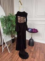 فستان سهره مخمل كوري