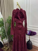 فستان سهره دانتيل تطريز كلوش