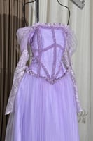 فستان سهره أوف شولدر لون موف