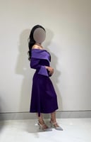 فستان بنفسجي كريب